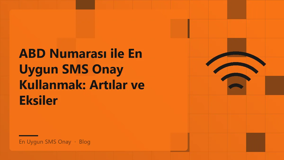 ABD numarası ile en uygun SMS onay kullanımı hakkında bilgi.