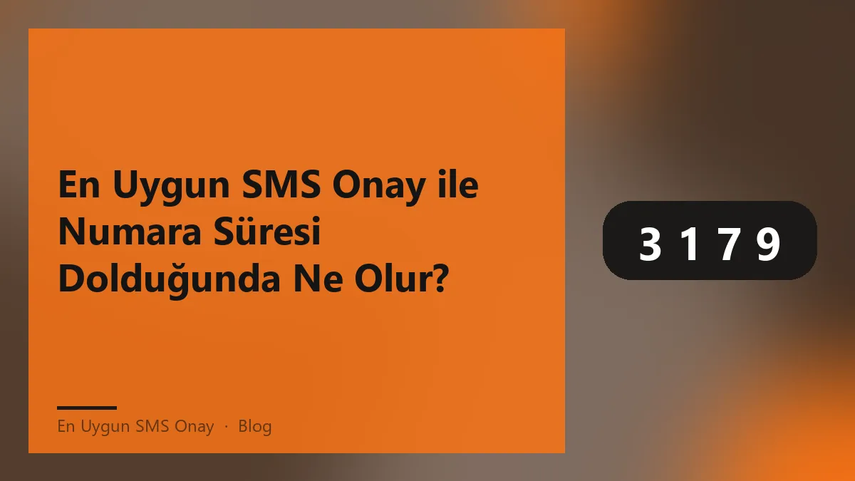 En Uygun SMS Onay hizmeti ile numara süresi dolduğunda yapılması gerekenler