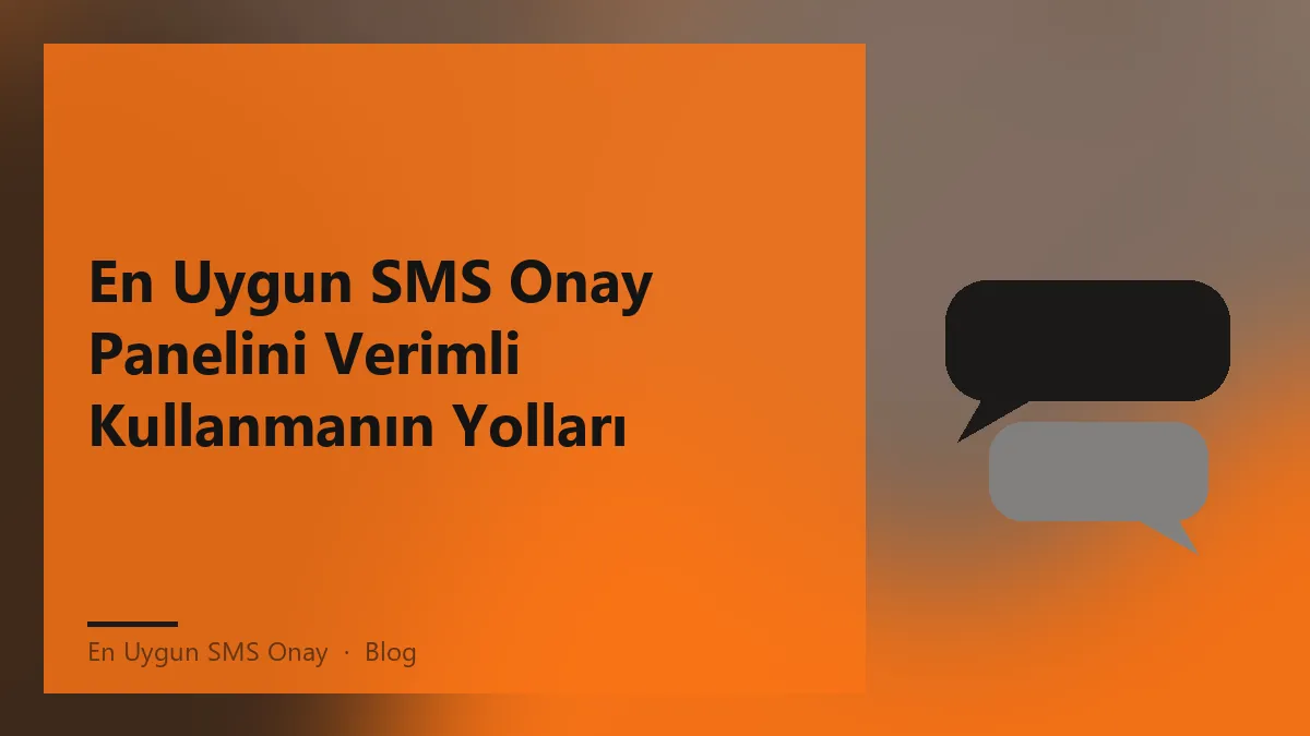 En uygun SMS onay panelinin özelliklerini gösteren bir grafik